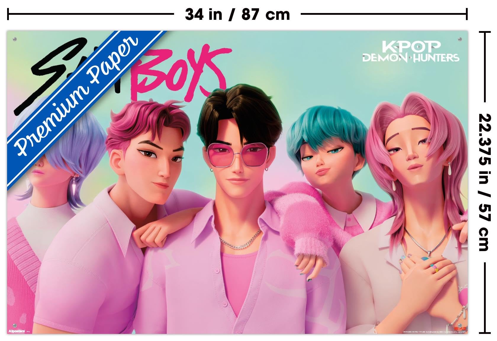 Netflix KPop Demon Hunters (2025) - Saja Boys Wall Poster with